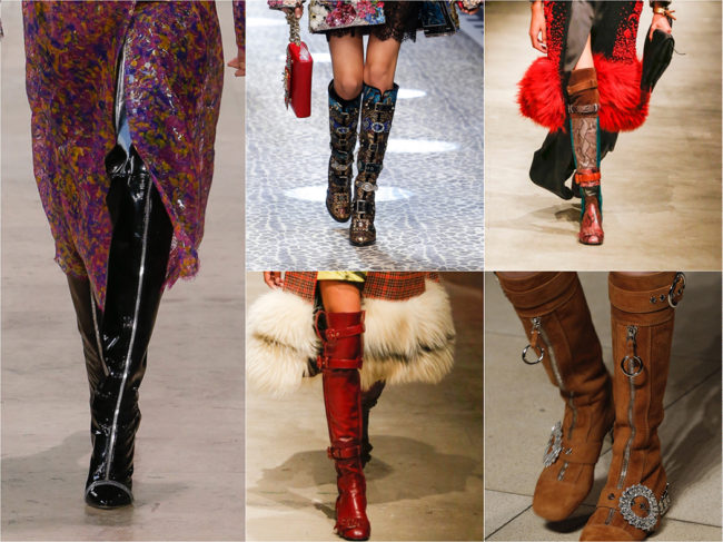 L to r: Ellery, Dolce & Gabbana, Prada, Prada, Miu Miu