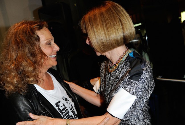 Diane Von Furstenberg and Anna Wintour Shot